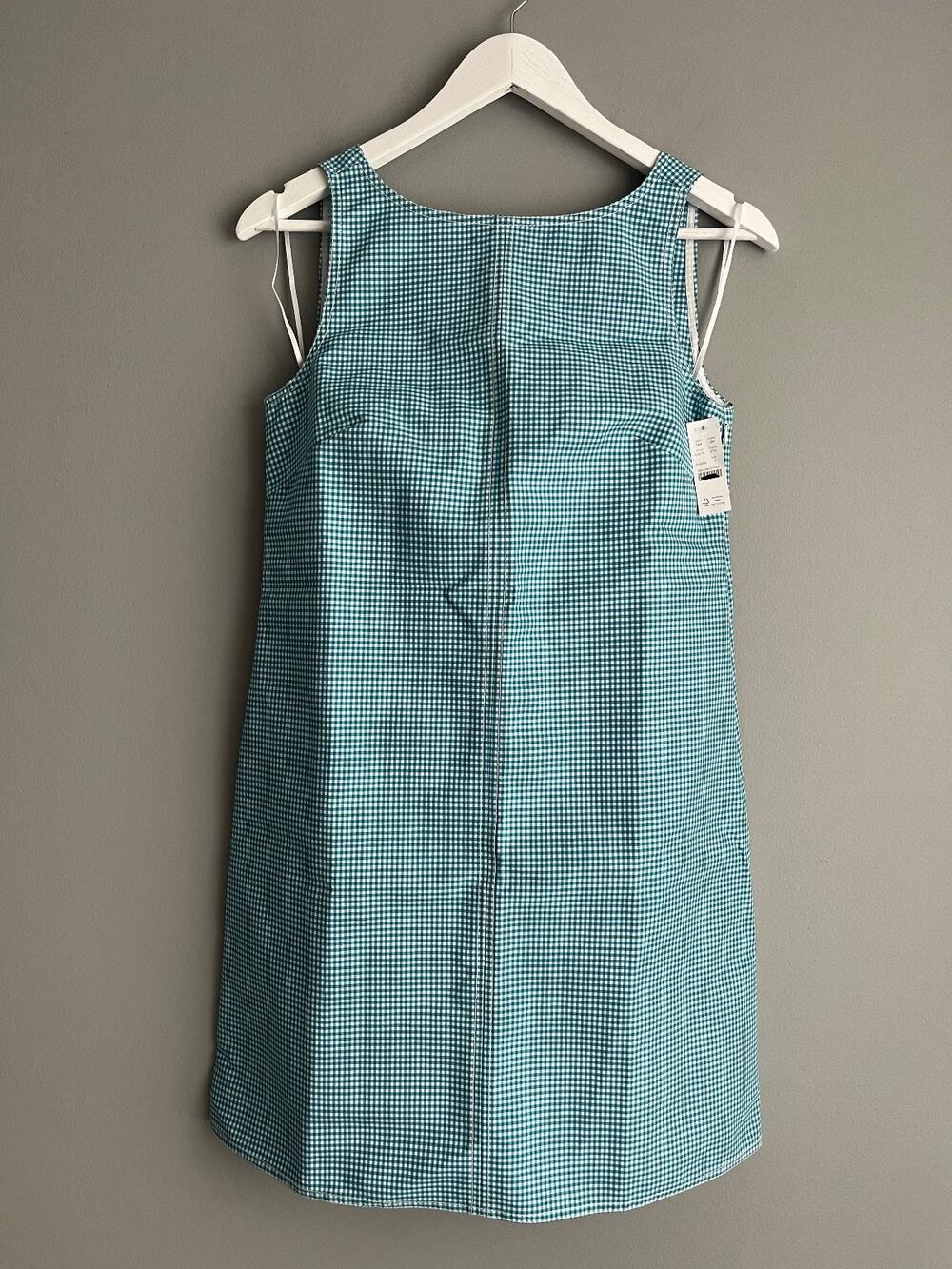 J.Crew NWT $148 Billie Dress Gingham Double Cotton Poplin Parrot Teal 2 CU776